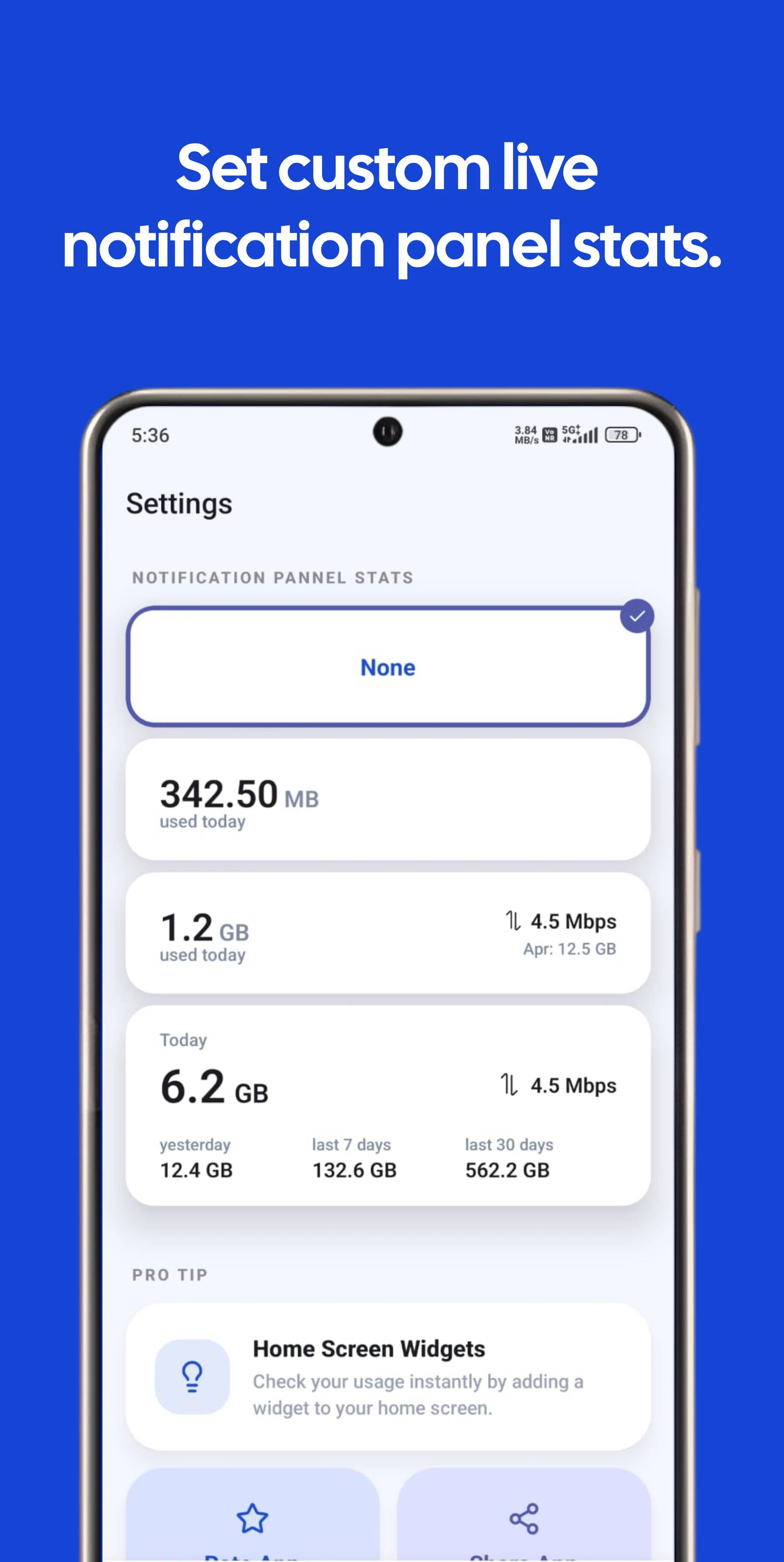 Data Usage Monitor &Speed Test screenshot