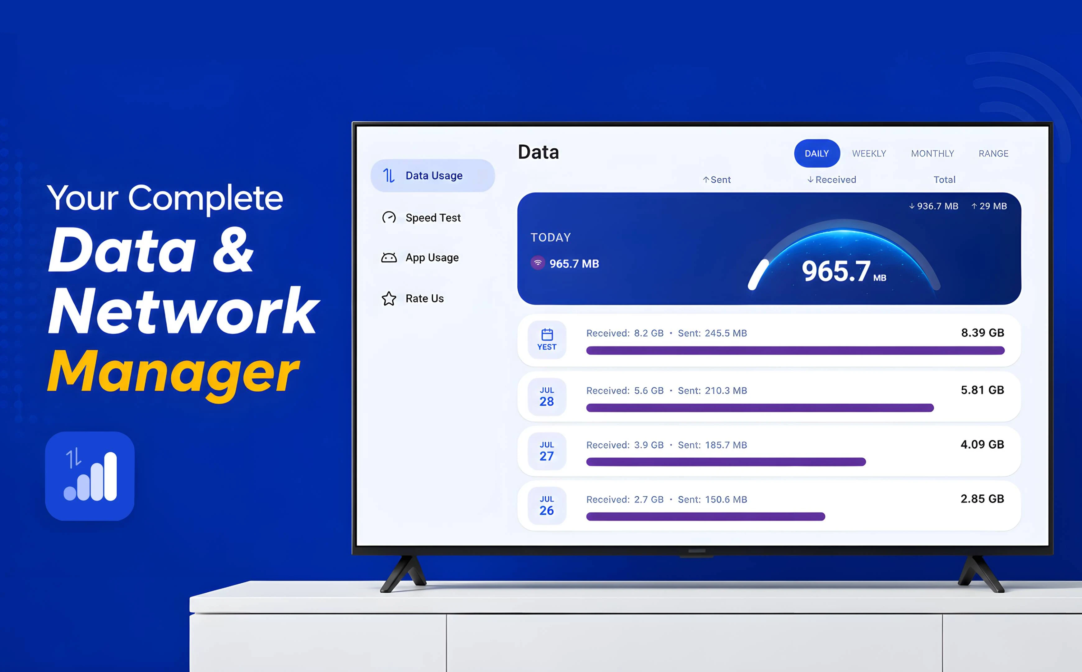 Data Usage Monitor &Speed Test screenshot